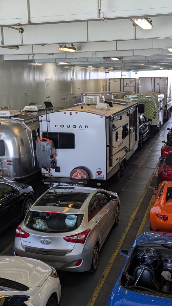 Trailer on a ferry